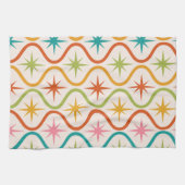 Midden eeuw kleurrijke sterrenbeelden op één patro theedoek (Horizontaal)