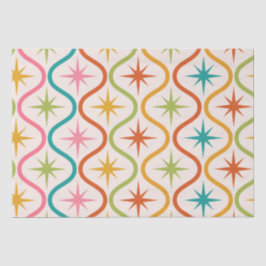 Midden eeuw kleurrijke sterrenbeelden op één patro tissuepapier