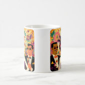 Midden eeuw Mardi Gras Cocktail Party Koffiemok (Center)