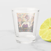 Midden eeuw Mardi Gras Cocktail Party Shot Glas (Achterkant)