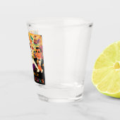Midden eeuw Mardi Gras Cocktail Party Shot Glas (Rechts)