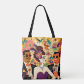 Midden eeuw Mardi Gras Cocktail Party Tote Bag (Achterkant)