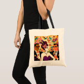 Midden eeuw Mardi Gras Cocktail Party Tote Bag (Voorkant (product))
