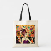Midden eeuw Mardi Gras Cocktail Party Tote Bag (Achterkant)