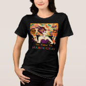 Midden eeuw Mardi Gras Cocktail Party Tri-Blend Shirt (Voorkant)