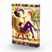 Midden eeuw Mardi Gras Vrouw met een Martini Fotoblokken (Rechts)