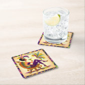Midden eeuw Mardi Gras Vrouw met een Martini Kartonnen Onderzetters (Insitu)