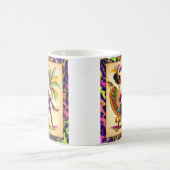 Midden eeuw Mardi Gras Vrouw met een Martini Mok (Center)