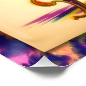 Midden eeuw Mardi Gras Vrouw met een Martini Perfect Poster (Hoek)