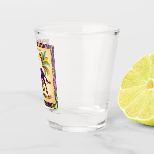 Midden eeuw Mardi Gras Vrouw met een Martini Shot Glas (Rechts)