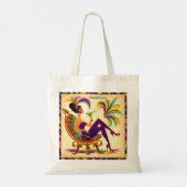 Midden eeuw Mardi Gras Vrouw met een Martini Tote Bag (Achterkant)