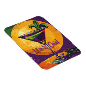 Midden eeuw Mardi Gras Zonsondergang Fleur De Lis Magneet (Rechterzijde)