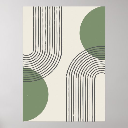 Midden eeuw minimale kunst poster (Voorkant)