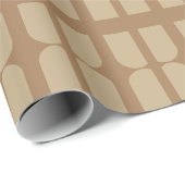 Midden eeuw Mod Boho Neutrale boog patroon Cadeaupapier (Rol Hoek)