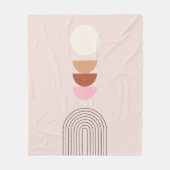 Midden eeuw Modern 08 Arch Blush Roze Fleece Deken (Voorkant)