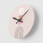 Midden eeuw Modern 08 Arch Blush Roze Ronde Klok (Hoek)