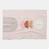Midden eeuw Modern 08 Arch Blush Roze Theedoek (Horizontaal)