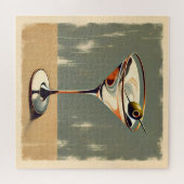 Midden Eeuw Modern 1 Olijf Martini Schilderij Legpuzzel (Horizontaal)