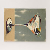 Midden Eeuw Modern 1 Olijf Martini Schilderij Legpuzzel (Horizontaal)