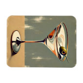 Midden Eeuw Modern 1 Olijf Martini Schilderij Magneet (Horizontaal)