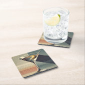 Midden eeuw modern 2 olijf martini cocktailuur kartonnen onderzetters (Insitu)