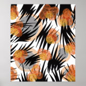 Midden eeuw modern abstract geometrisch aquarel poster (Voorkant)