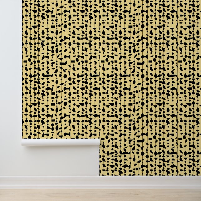 Midden-Eeuw Modern Abstract kralenpatroon: Retro Behang (Applicatie)