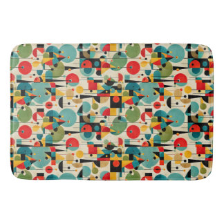 Midden Eeuw Modern Abstract Object Retro Geometris Badmat