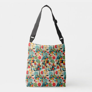 Midden Eeuw Modern Abstract Object Retro Geometris Crossbody Tas