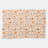 Midden eeuw modern abstract patroon 29 Aards Theedoek (Horizontaal)