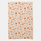 Midden eeuw modern abstract patroon 29 Aards Theedoek (Verticaal)
