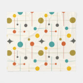 Midden Eeuw Modern Abstract Patroon 29 Crème Fleece Deken (Voorkant (Horizontaal))