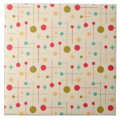 Midden Eeuw Modern Abstract Patroon 29 Crème Tegeltje (Voorkant)