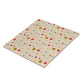 Midden Eeuw Modern Abstract Patroon 29 Crème Tegeltje (Zijkant)