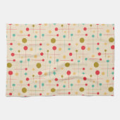 Midden Eeuw Modern Abstract Patroon 29 Crème Theedoek (Horizontaal)