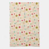 Midden Eeuw Modern Abstract Patroon 29 Crème Theedoek (Verticaal)