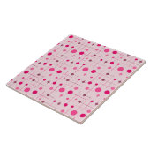Midden Eeuw Modern Abstract Patroon 29 Magenta Tegeltje (Zijkant)