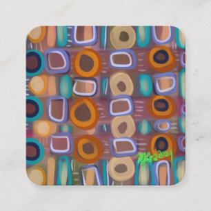 Midden eeuw modern abstract patroon creatief vierkante visitekaartje