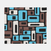 Midden eeuw modern abstract patroon fleece deken (Voorkant (Horizontaal))