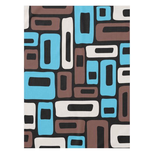 Midden eeuw modern abstract patroon tafelkleed (Voorkant)