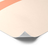 Midden eeuw modern abstract perzik, oranje, geel poster (Hoek)