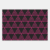 midden eeuw modern abstract retro geometrisch zwar inpakpapier vel (Voorkant)