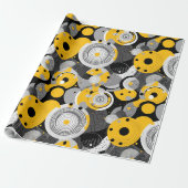 Midden Eeuw Modern Abstracte Cirkel Afrikaanse Ank Cadeaupapier (Uitgerold)