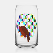 Midden eeuw modern arend blikvorm glas (Achterkant)