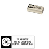 Midden Eeuw Modern Atomair Retro Minimaal Rubberstempel (Gestempeld)