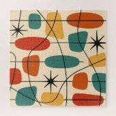 Midden eeuw modern atomaire abstracte legpuzzel (Horizontaal)