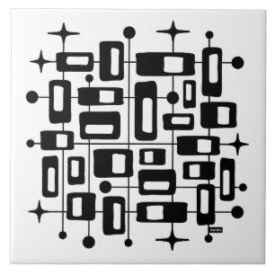 Midden eeuw modern atomaire abstracte tegeltje