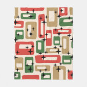 Midden eeuw modern atomaire kerst fleece deken (Voorkant)
