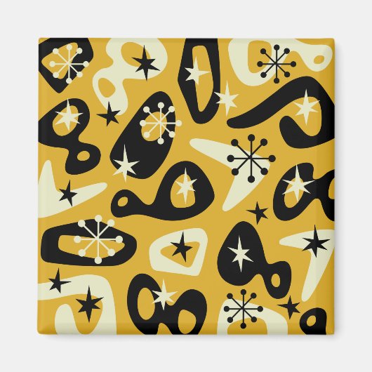 Midden-Eeuw Modern Atomic Abstract Magneet (Voorkant)