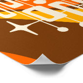 Midden-Eeuw Modern Atomic Abstract Poster (Hoek)